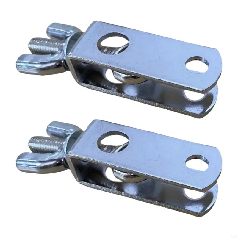 Q84C Pack of 2 Adjustable Drum Extension Clamps Mounting Clamps Suitable for Snares Drums Precisions Sound Silver Finish