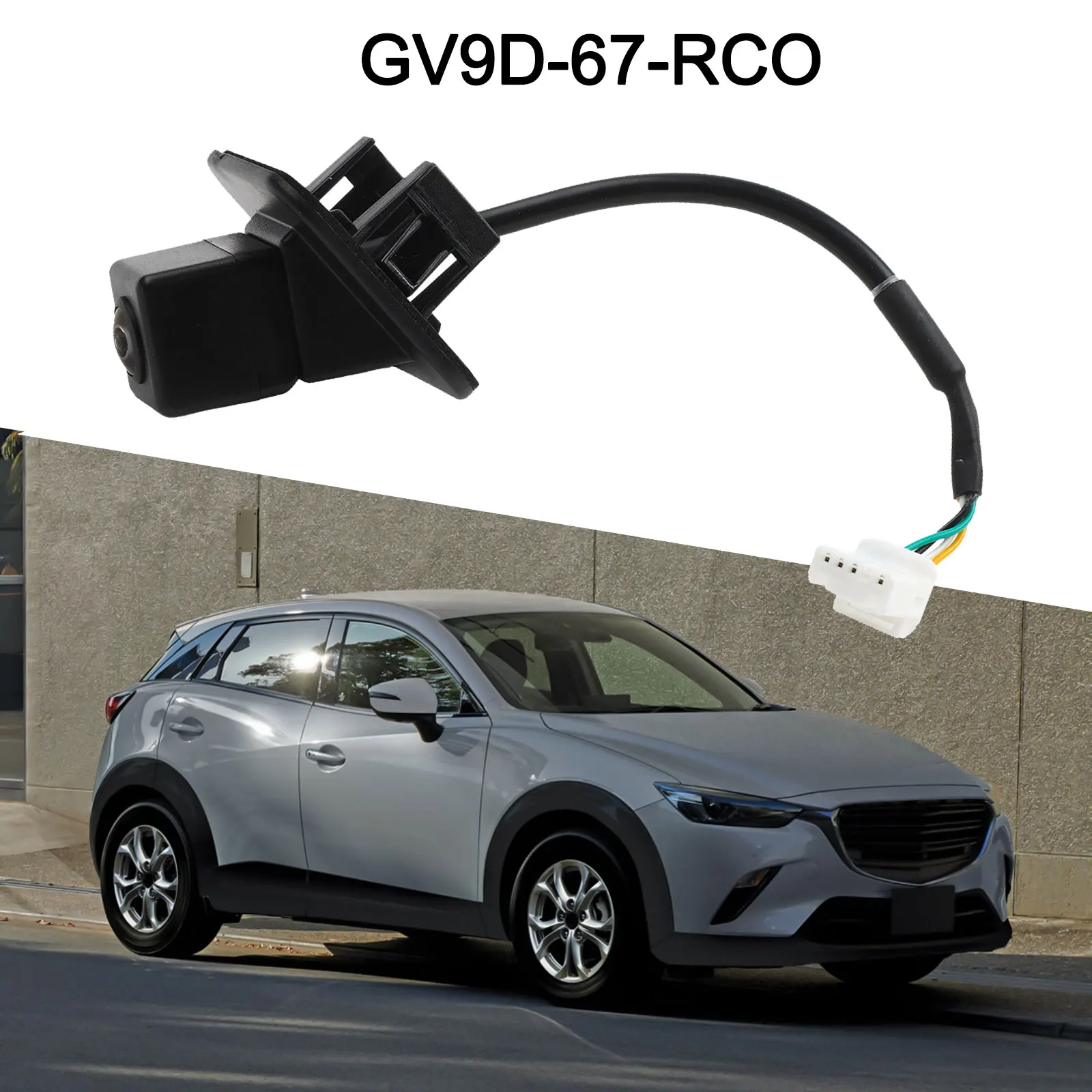 for mazda Reversing Camera Black Rear View Camera Wear-resistant Black Color Easy To Use Non-deformed  for mazda