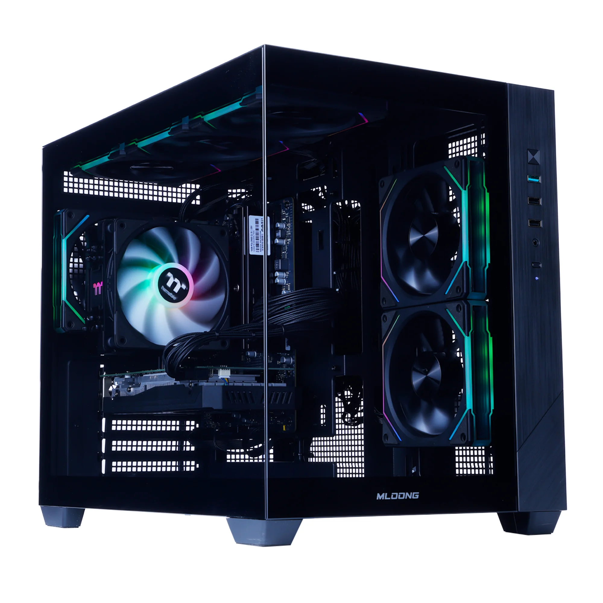 

Игровой ПК Mloong, AMD Ryzen 5 5500, NVIDIA GeForce RTX 3050 6 ГБ, 16 ГБ ОЗУ, 1 ТБ SSD, блок питания 650 Вт, Win11, Wi-Fi, настольный, черный