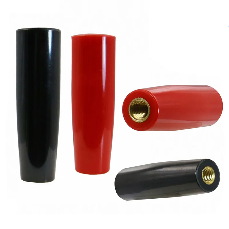 M5 M6-M12 Bakelite Handle Sleeve with Copper Thread Insert Bakelite Knob Handle with Brass Core for Machine Tool Equipment Black