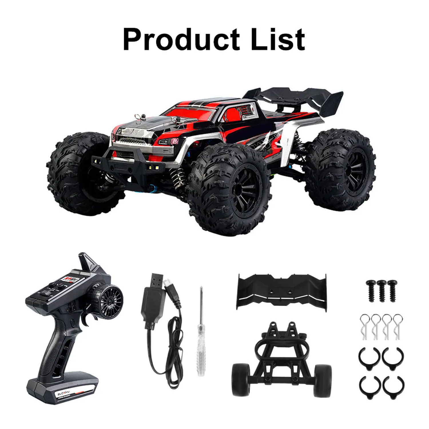 รถออฟโรดบังคับวิทยุ 12 นิ้ว พลาสติก 1/16 4x4 รุ่น SCY 16102 รถบรรทุกมอนสเตอร์บังคับวิทยุ  เพลาขับโลหะ พร้อมระบบป้องกันการชาร์จ