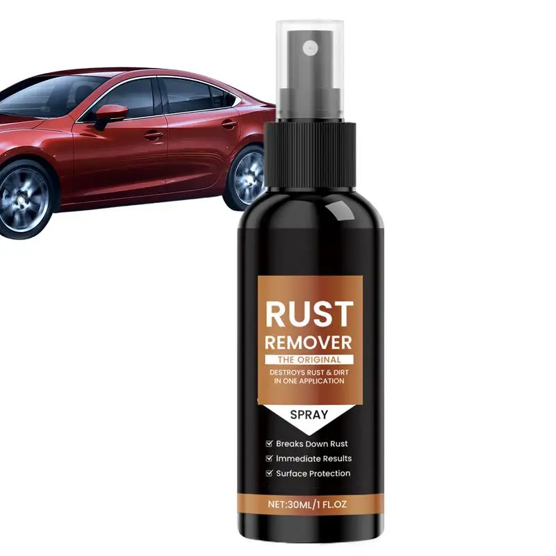 Rust Removal Spray Rust Dissolver Spray Auto 30ml Car Metal Stain Cleaner Long-Lasting Protection Automotive Care Supplies For