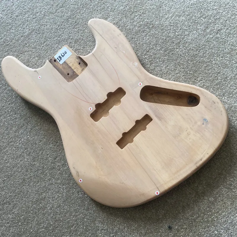 IB620 Standard Jazz Bass Semi Finishing Electric Bass Body in SOlid Basswood with Cracks for Decorations Special Sales