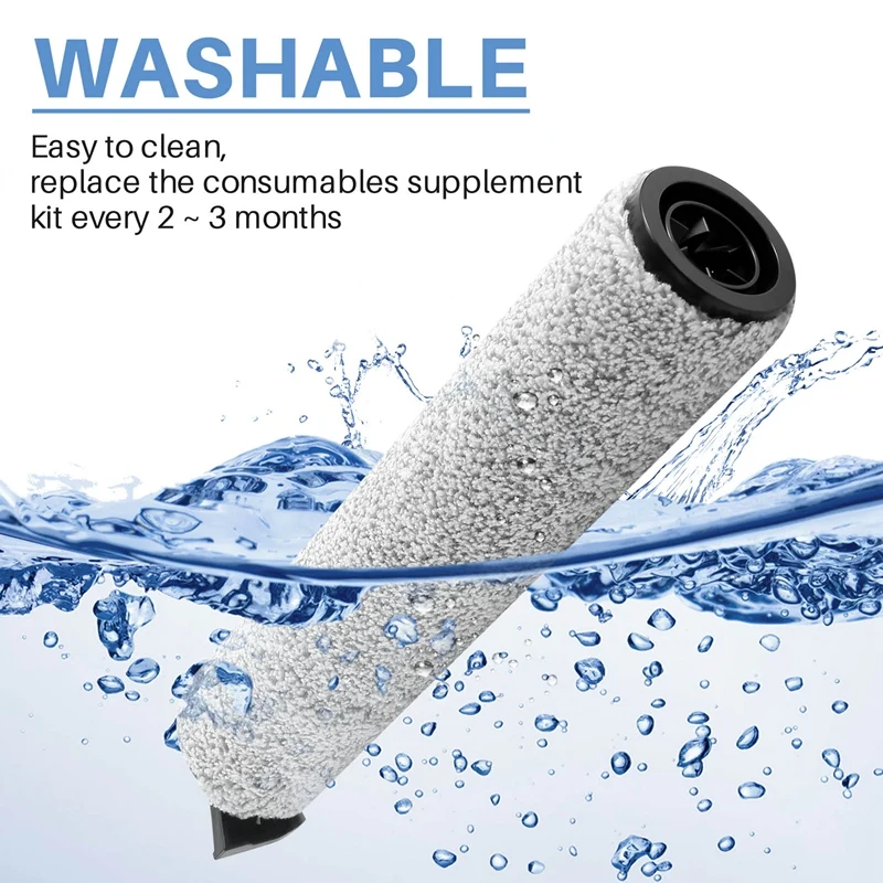 2er-Pack Ersatzbürstenrolle für Tineco Ifloor 3/Floor One S3 Nass-Trocken-Akku-Staubsauger-Zubehör