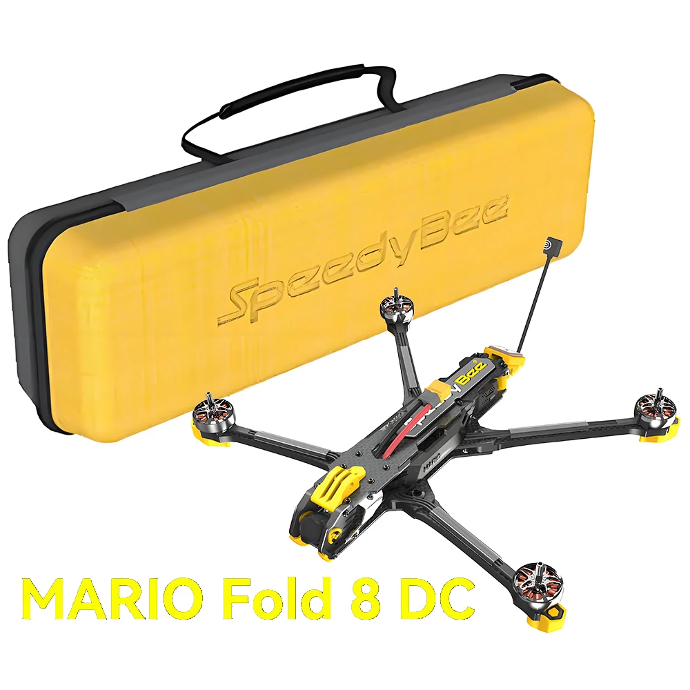 

Speedybee Mario Fold8 Fold 8 8-дюймовый складной широкоугольный FPV-дрон постоянного тока F405 V4 60A Stack 2807 1050KV Двигатель