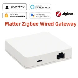 Matter Thread Hub Tuya Wired Zigbee Smart Home Bridge Gateway Voice Control For Homekit Smart Life Works with Siri Alexa Google