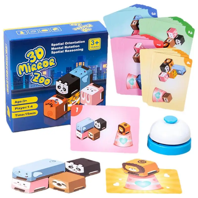 

Детская головоломка с зеркальными животными для детей, Монтессори, бумажная игрушка-головоломка для раннего образования, детская игрушка для детей 3 лет