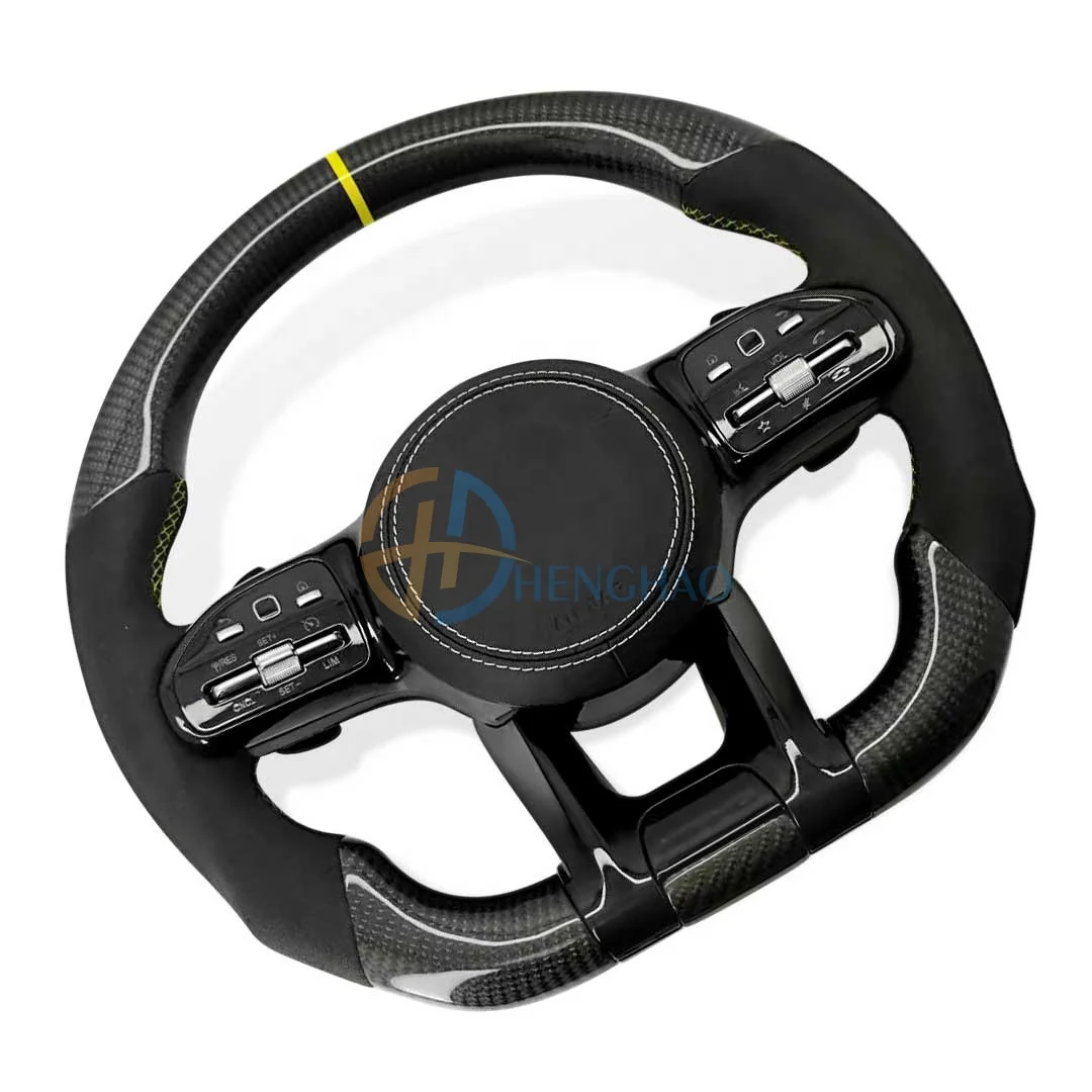 Customized Sport Steering Wheel For Mercedes Benz A C E S G GLA GLC GLE W205 W213 W222 W463 W166 AMG Carbon Fiber Steering Wheel