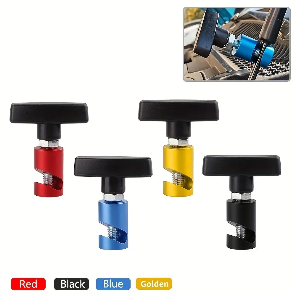 1 aluminum car engine hood bracket luggage compartment air pressure anti slip engine hood lifting support rod fixing clip