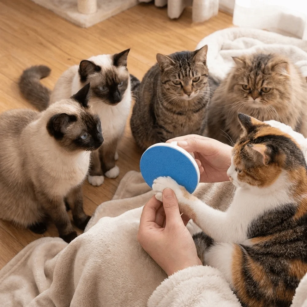 Professional Cat Nail Scratch Board Portable Handheld Nail Smoothing Dog Nail Grinder Sandpaper Grinding Pad Dog Nail File