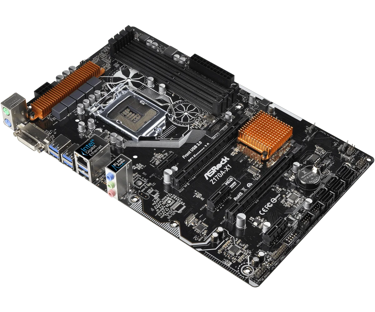 ASRock Z170A-X1Motherboard LGA 1151 Intel Z170 support i5-7500 6500 6300 6700 7700 G4560 cpu DDR4 64GB 6 x SATA3 6.0 ATX