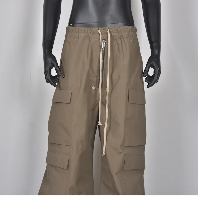 High Street Dark Ro Wide Leg Casual Pant Men Dark Japanese Style Multi Pocket Cargo Pants Slim Camouflage