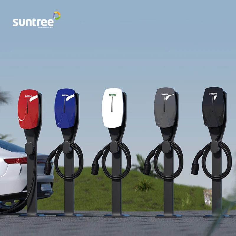 Maßgeschneiderte APP Blue Tooth WIFI 5M Kabel Typ 2 Dynamische Last Balance Smart Evse Elektroauto Ladestation 22 kW Ev Ladegerät