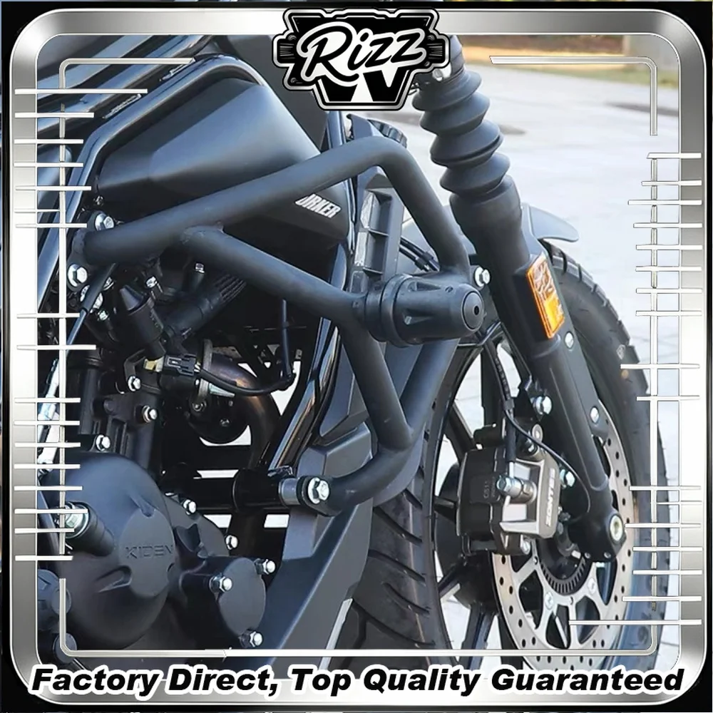 FOR ZONTES KD150C Matte Black Racing Guard Bar Damage-Free Crash Bar Direct Bolt-On to Original Frame Screws Small Accessory