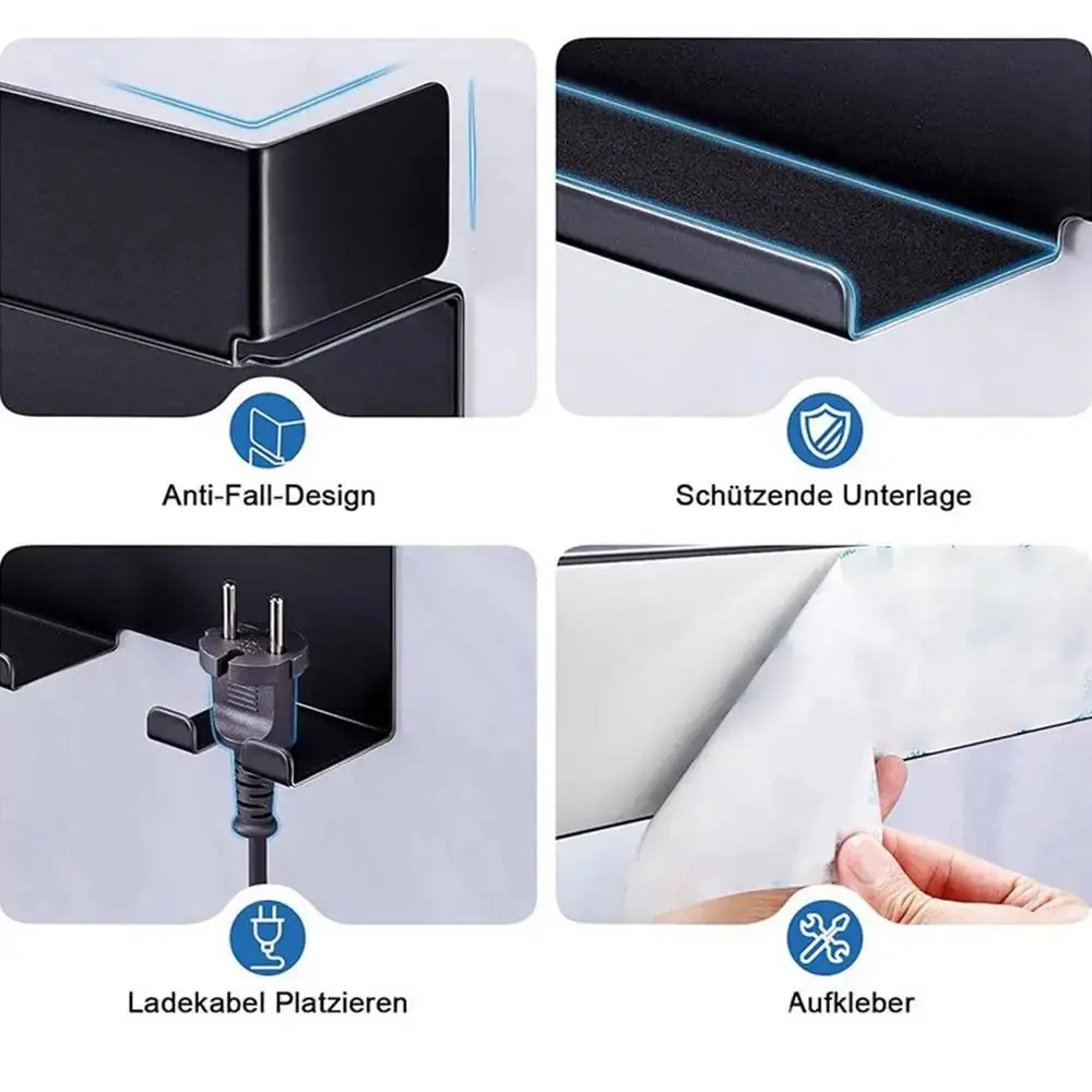 

No Drill Hair Tool Organizer Bathroom Shelf Moisture-proof Wall Mounted Storage Rack Corrosion-resistant Tool Storage