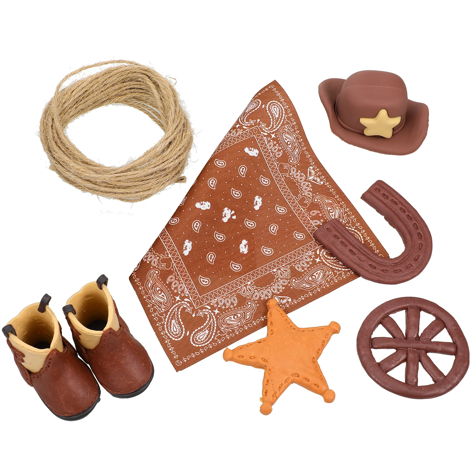 

1Set Western Cake Decorations Cowboy Cowgirl Toppers Hat Boot Design for Party Birthday Baby Shower Supply Cowboy