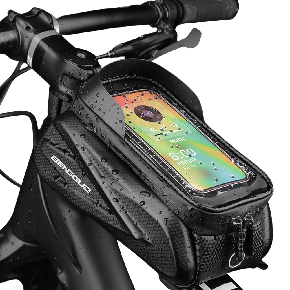 Bicycle Bag Waterproof with 6.5In Touch Screen Cycling Bag Top Front Tube Frame MTB Road Bike Bag Phone Case Bike Accessories