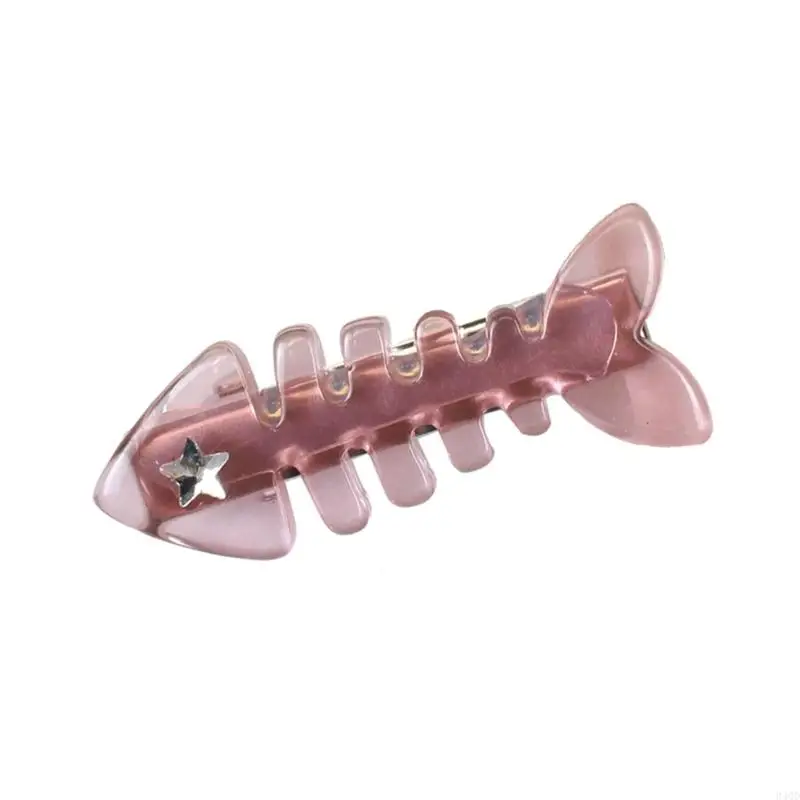 

340D Acrylic Fish Hair Clip for Teens Girls Hairpins Side Clip 2000s Barrettes for Women Side Bangs Subculture Hairpin