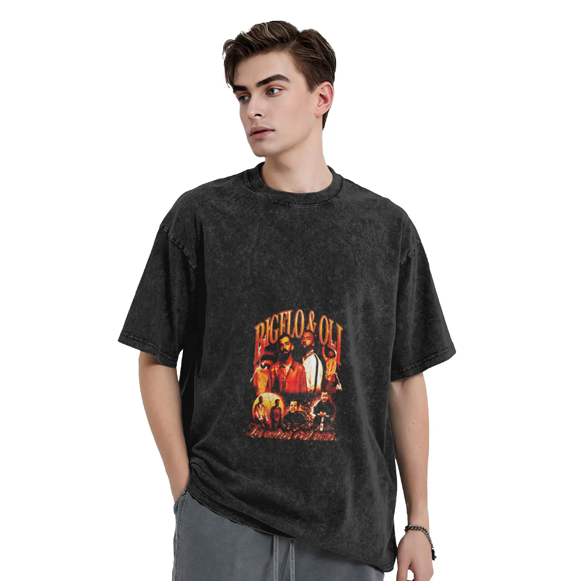 Vintage Style Pop Rap Music Group Classic Trendy A T-Shirt Oversized Short Sleeve Men's Women's Cotton Tees Tops