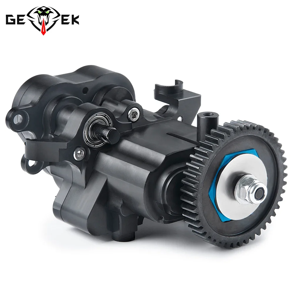 CNC Metal Gearbox with Shifting Slipper Clutch and Transmission Internal Gears for 1/10 RC Crawler TRX4 Bronco TRX6 G63 Upgrade