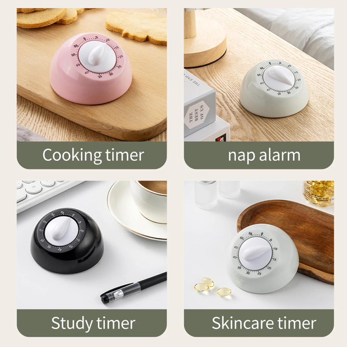 Kitchen timer mechanical reminder time management alarm self-discipline tool timer household clock countdown