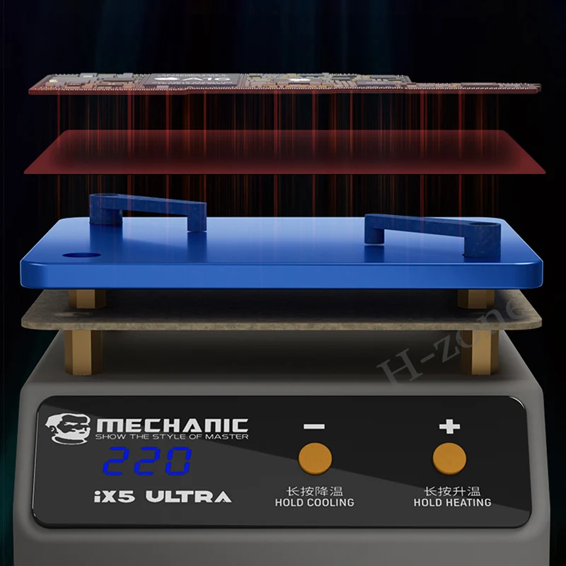 Imagem -05 - Mecânico Ix5 Ultra Constante Temperatura Aquecimento Solda Mesa Lâmpada Remoção de Tela do Telefone Móvel Banco de Reparação do Talão