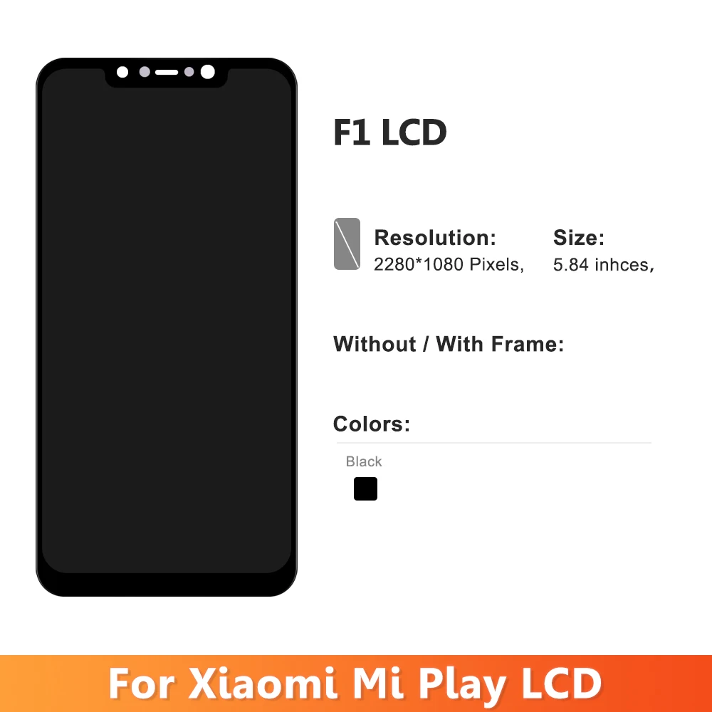 6.18” AMOLED For Xiaomi Poco F1 Screen With Frame, For Xiaomi Pocophone F1 PocoF1 LCD Display Screen Digitizer Replacement