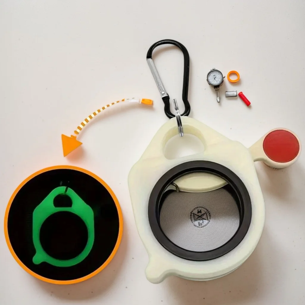 

Portable Cable Tie Organizer - Fluorescent Hardware Storage Device