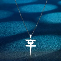 Fashion Women's Tokyo Hotel Necklace Stainless Steel Pendant Bill Kolitz Logo Jewelry Neckchain Snake Blade Choker