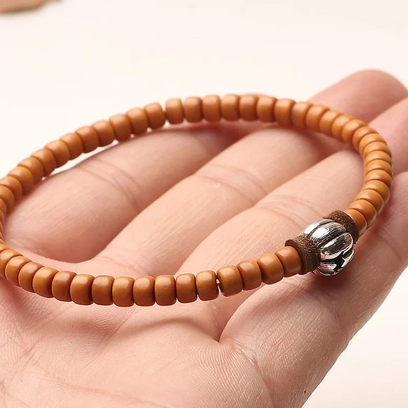 5x3mm Olive Nut Old Style Straight Cut Single Circle Bracelet Plain Core Playable Trendy Couple Bracelet Gifts