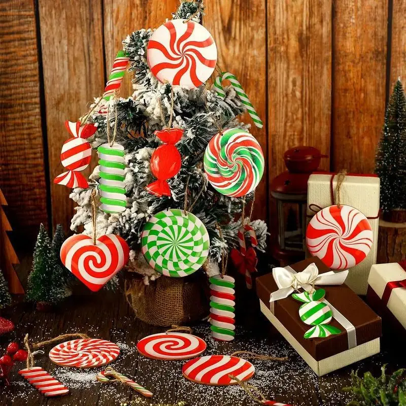 

Christmas Candy Cane Decorations Ornaments For Christmas Tree Lollipop Craft Decor New Year Gift Christmas Home Decoration