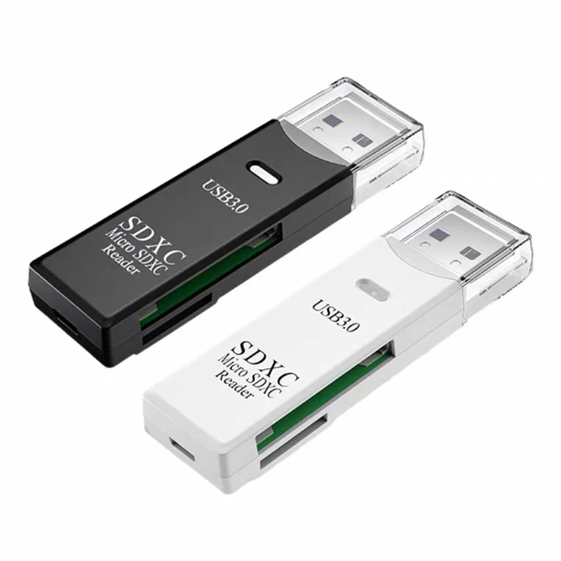 2 in 1 카드 리더 USB 3.0 마이크로 SD TF 카드 메모리 리더 고속 멀티 카드 쓰기 어댑터 플래시 드라이브 노트북 액세서리