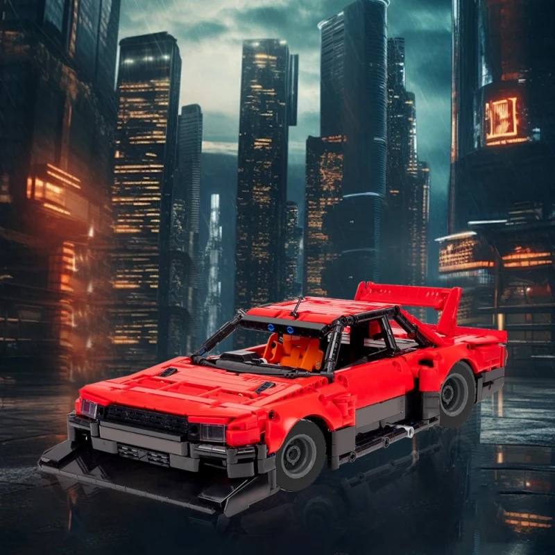 

MOC Skyline Super Silhouette KDR30 Модель Строительные блоки Nissan Red Champion Гоночный спортивный автомобиль Городской автомобиль Кирпичи Игрушка в подарок