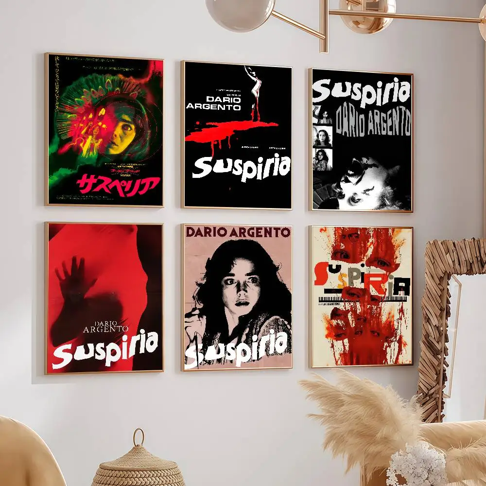 

Классические постеры с фильмами ужасов Giallo Suspiria, украшения для общежития, настенные панно для спальни и гостиной, сувениры