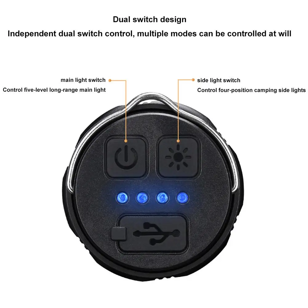 المحمولة طوي LED الشمسية فانوس التخييم COB لمبة مع ستبليس يعتم للتخييم في الهواء الطلق #6