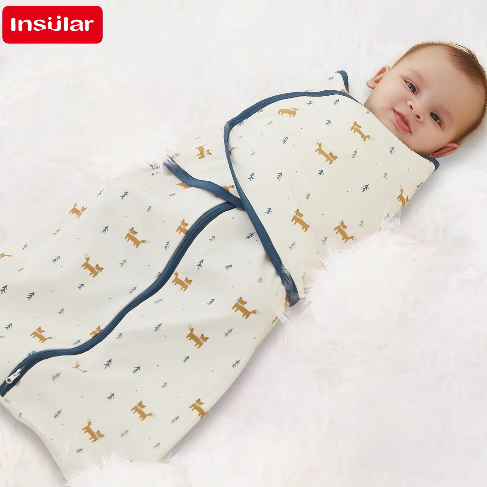 

Baby Sleeping Bag For Newborn Summer Thin Soft Cotton Boys Girls Wrap Sleepwear 0-3M Adjustable Breathable Baby Swaddle Blanket