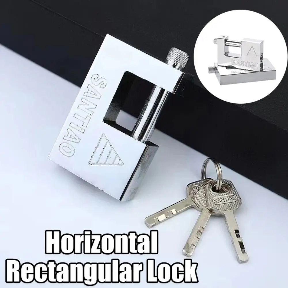 Multifunctional Padlock Keyed Padlock Waterproof Antirust Anti-Theft Lock Pry Door Lock Unlocked Head Window Lock with 3 Keys