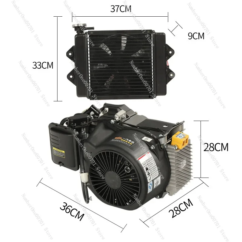 4KW 5KW 6KW Electric Vehicle Range Extender Low Noise Generator For Four Wheeler  Gasoline Portable Generator DC 48V 60V 72V image 6