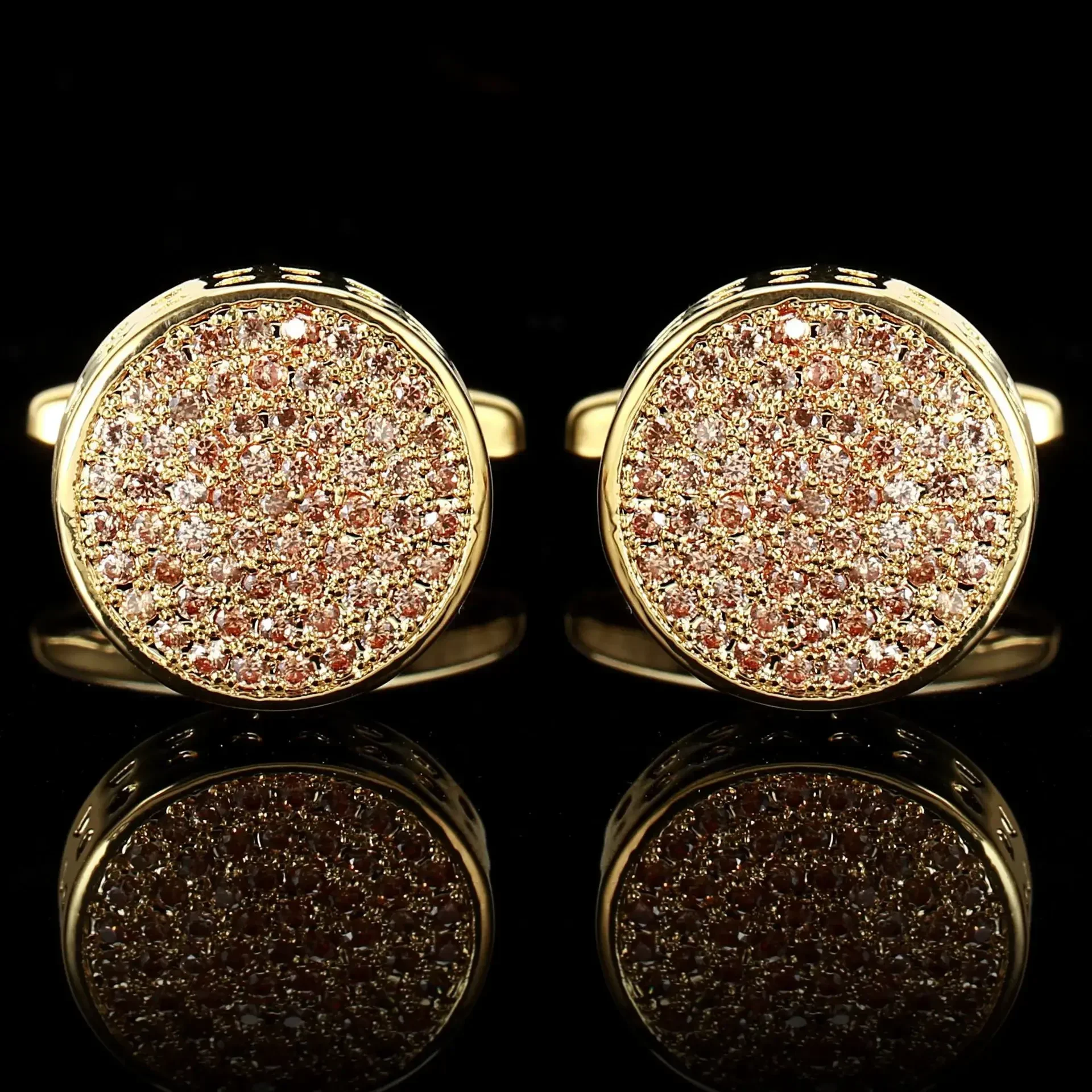 High-end Luxury Zircon Cufflinks Men's Fashion Business Banquet Shirts Buttons French Rhinestone Cuff Links Wedding Accessories