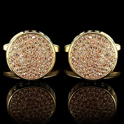 High-end Luxury Zircon Cufflinks Men's Fashion Business Banquet Shirts Buttons French Rhinestone Cuff Links Wedding Accessories