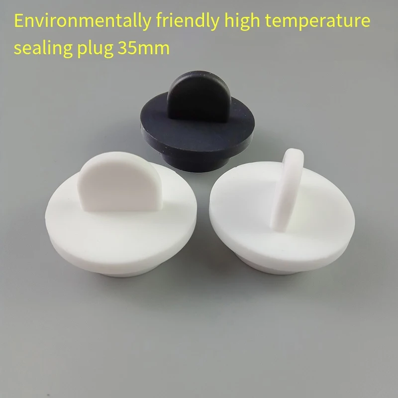 1/3/5/8PCS BIack/White 35mm Silicone Rubber Caps With Handle T Type Plug Gasket Protect Caps Seal Stopper