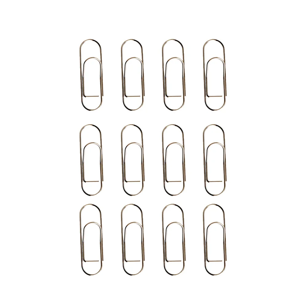 

12pcs Metal Pen Holder Clips Multifunction Portable Paper Clip Hanging Pen Spring Clips paper clips file clamps