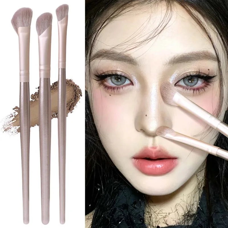 Nose Shadow Makeup Brushes Professional Soft Flat Angled Eyeshadow Nose Contouring Brushes Set Kit Beauty Cosmetics Tools