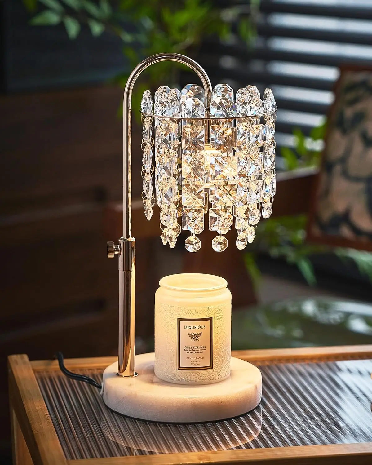 

Регулируемый таймер с регулируемой яркостью, лампа для подогрева свечей с мраморным основанием, 3 лампочки для баночных свечей, подарок для домашнего декора