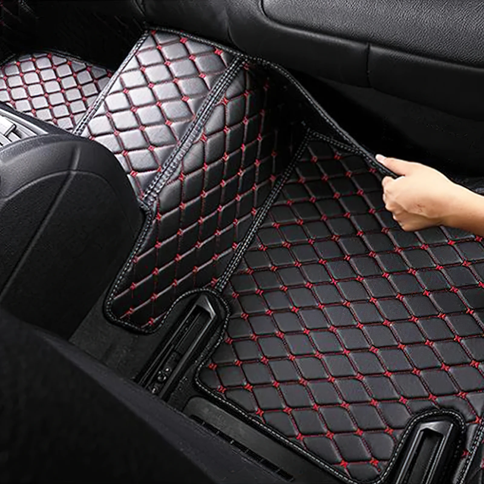 Car Accessories interior floor mats for Tesla Model 3 2023 2024-2025 Auto full set carpet pads leather foot mat rugs