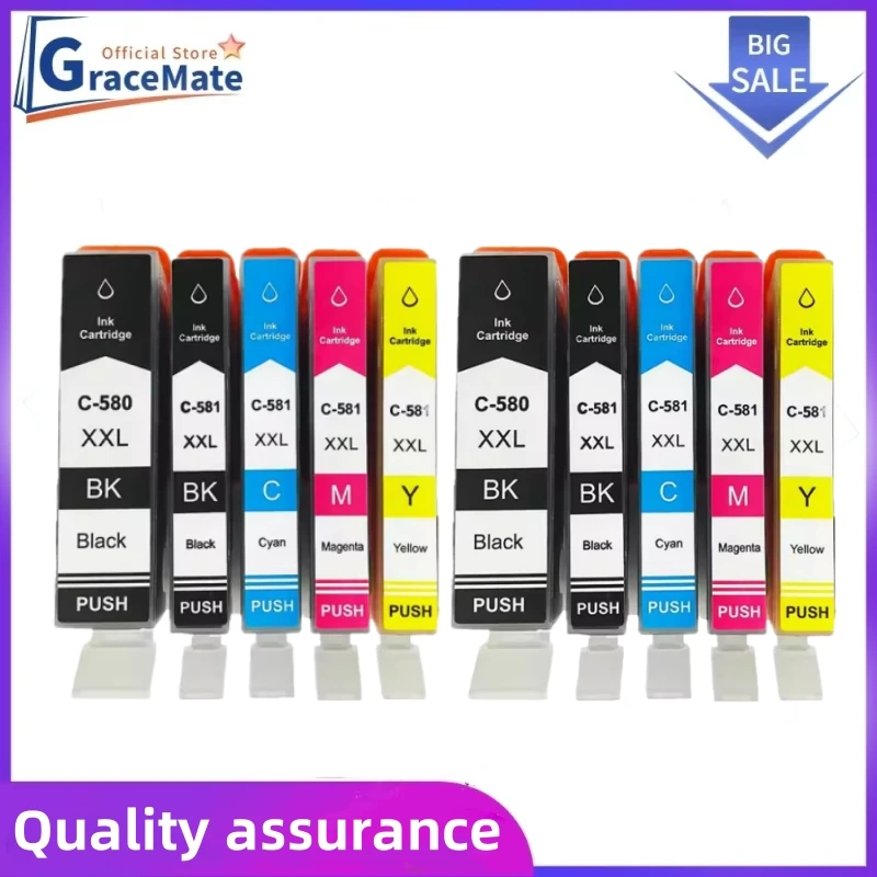 Compatible Ink Cartridges PGI580 CLI581 pgi 580 581 For Canon Pixma TS705 TR7550 TR8550 TS6150 TS6250 TS8150 TS8250 Printer