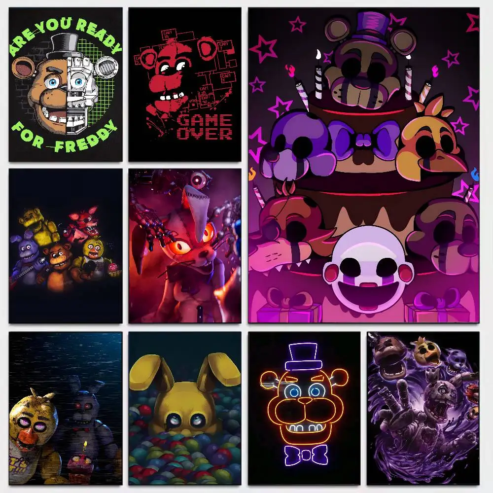 Anime F-Five-Nights-At-Freddys F-Fnaf Poster Art With Prints Home Bedroom Living Room Decoration Gift