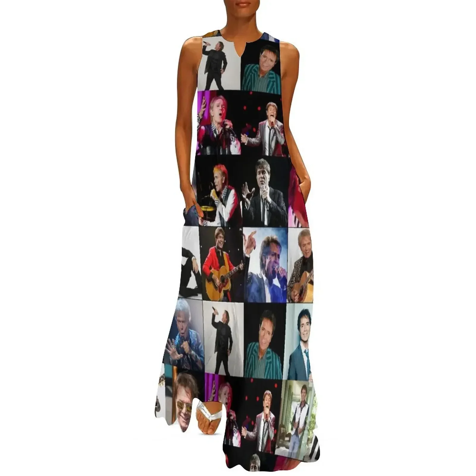

Cliff Richard Photo Collage Long Dress birthday dress for women summer dress daily cute