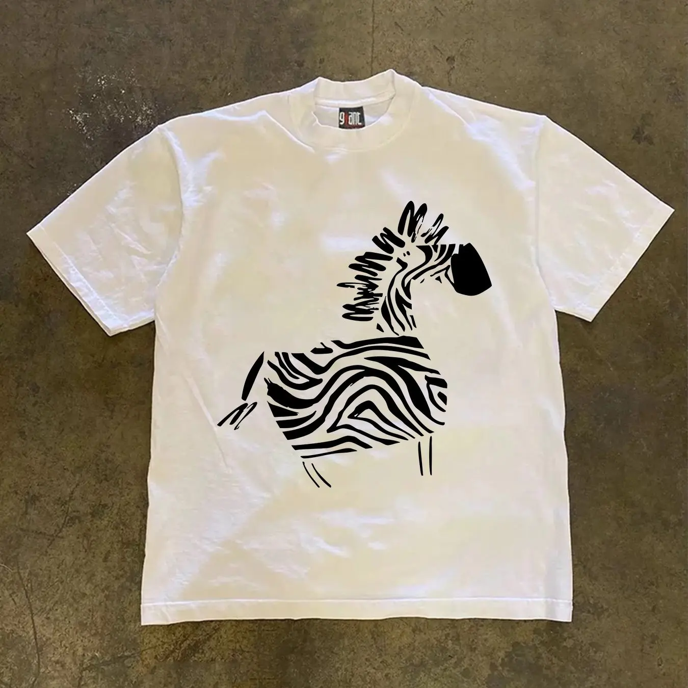 

Мужская простая креативная футболка с принтом зебры в полоску, хлопковая футболка с коротким рукавом и круглым вырезом, мягкая удобная дышащая уличная футболка в стиле хип-хоп