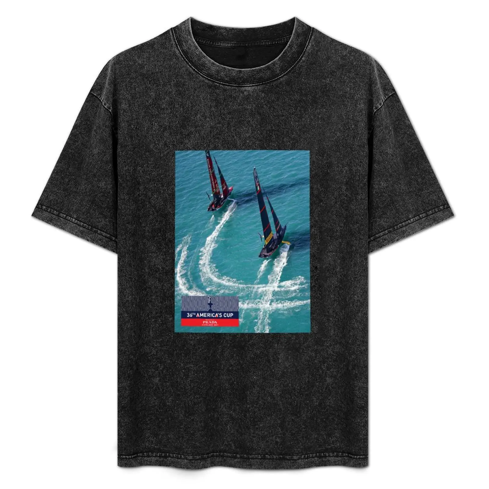 

America's Cup 36 Poster T-Shirt Man t-shirt luxury clothing labubu graphic shirts oversized t shirt Men's clothing